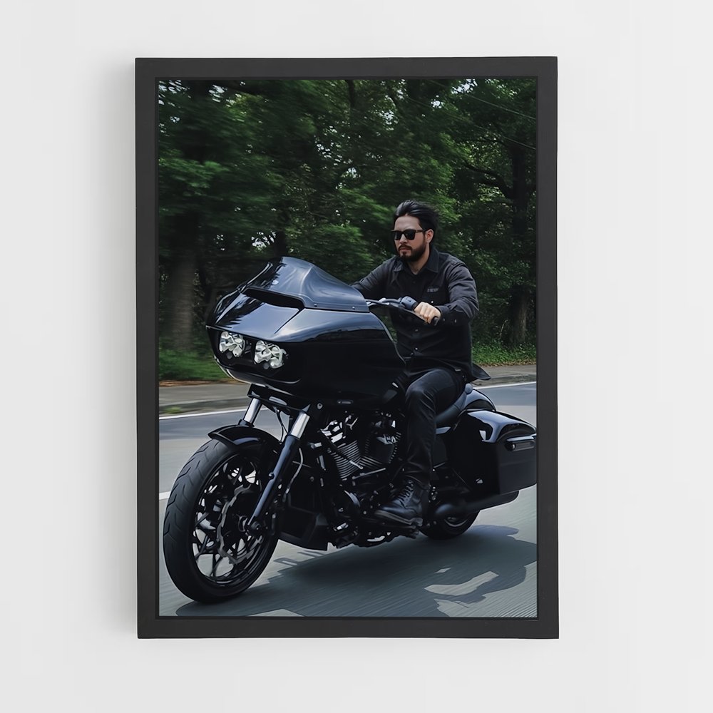 Poster Évasion Glissante – affiche Harley-Davidson (vue 2)